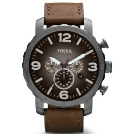 Horlogeband Fossil JR1424 / 25XXXX Leder Bruin 24mm